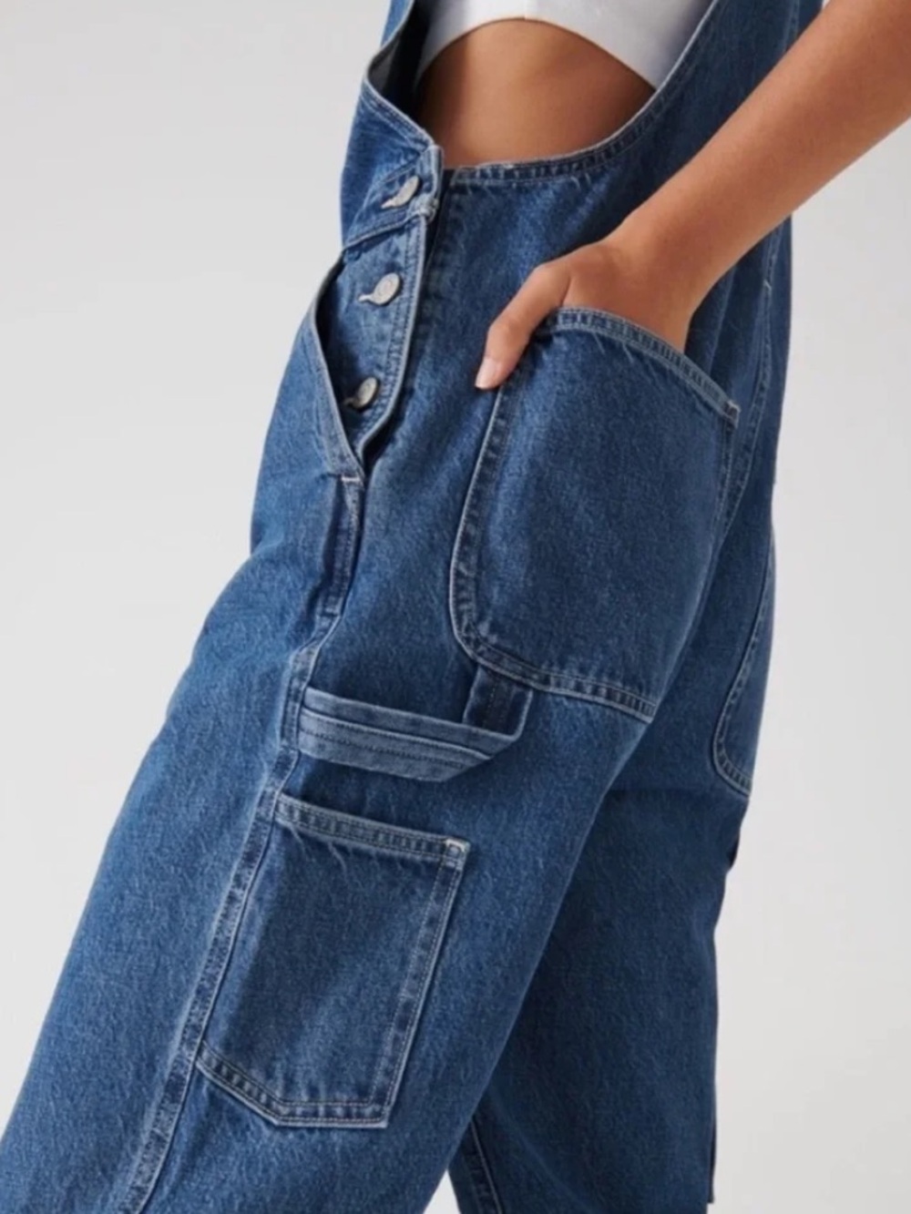 Sunday Best Overheard Overalls Dungarees Now and Forever Medium Indigo Wash - Picture 4 of 14
